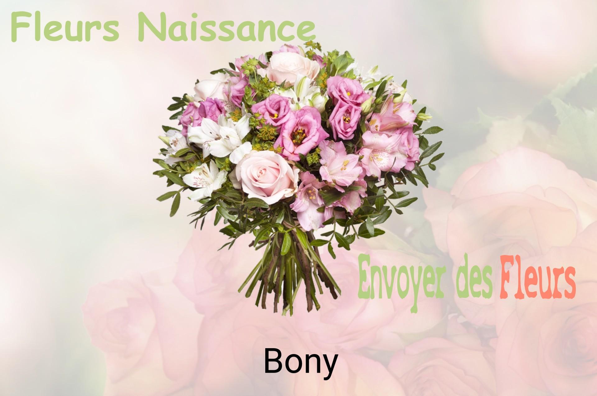 Bouquet de fleurs de naissance livré à Bony